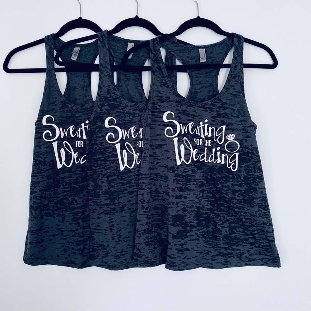 THREE Racer Back Sweating for the Wedding
